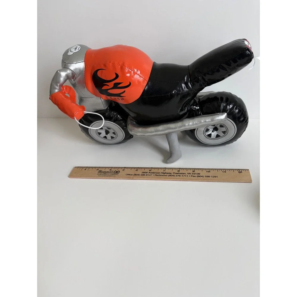 Build-A-Bear‎ Workshop Stuffed Motorcycle Orange Black Flame Biker Accessory Toy
